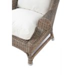 Outdoor Rustic Rattan Nicolas Wing Chair