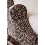 Outdoor Rustic Rattan Nicolas Wing Chair