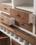 Driftwood Double Cabinet with Wine Rack