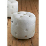 Bowery Footstool, linen, flax