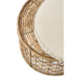 Rustic Rattan Formentera Pouf, D60cm