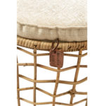 Rustic Rattan Formentera Pouf, D60cm