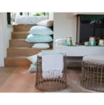Rustic Rattan Formentera Pouf, D60cm