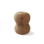 Rustic Rattan La Mer Pouf, D40cm
