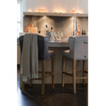 Keith II Lowback Barstool, linen, flax