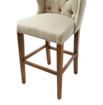 Keith II Lowback Barstool, linen, flax