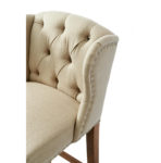 Keith II Lowback Barstool, linen, flax