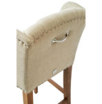 Keith II Lowback Barstool, linen, flax