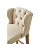 Keith II Lowback Barstool, linen, flax
