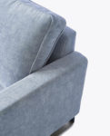West Houston Armchair, velvet, light blue