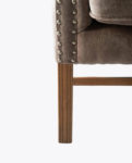 Franklin Park Wing Chair, velvet, dolphin