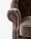 Franklin Park Wing Chair, velvet, dolphin