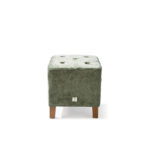 Royalton Footstool, velvet, palm