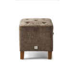 Royalton Footstool, velvet, brown