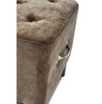 Royalton Footstool, velvet, brown