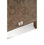 Royalton Footstool, velvet, brown