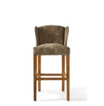 Keith Lowback Barstool, velvet, olive