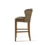Keith Lowback Barstool, velvet, olive