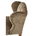 Keith Lowback Barstool, velvet, olive