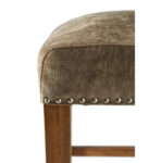 Keith Lowback Barstool, velvet, olive