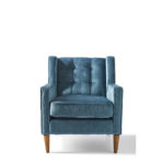 Repulse Bay Armchair, velvet, indigo