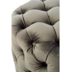 Opera Footstool, velvet, slate grey
