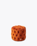 Opera Footstool, velvet, pumpkin