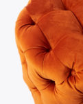 Opera Footstool, velvet, pumpkin