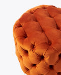 Opera Footstool, velvet, pumpkin