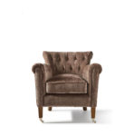 Paramount Armchair, velvet, dolphin