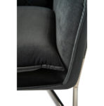 Walker Park Armchair, velvet, midnight grey