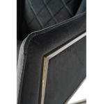 Walker Park Armchair, velvet, midnight grey
