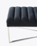 Thompson Bench, velvet, midnight grey