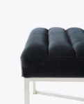 Thompson Bench, velvet, midnight grey