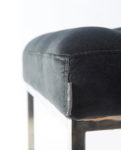 Thompson Bench, velvet, midnight grey