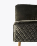 Megan Dining Armchair, velvet, slate grey
