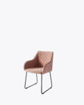 Frisco Drive Dining Armchair, velvet, pink