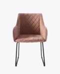 Frisco Drive Dining Armchair, velvet, pink