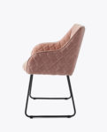 Frisco Drive Dining Armchair, velvet, pink