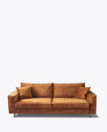 Kendall Sofa 3,5 Seater, velvet, cognac
