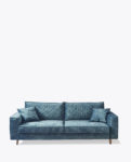 Kendall Sofa 3,5 Seater, velvet, petrol